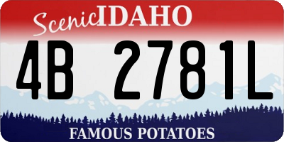 ID license plate 4B2781L
