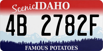 ID license plate 4B2782F