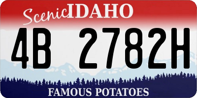 ID license plate 4B2782H