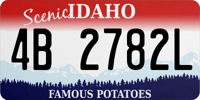 ID license plate 4B2782L