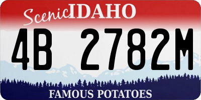 ID license plate 4B2782M