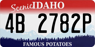ID license plate 4B2782P