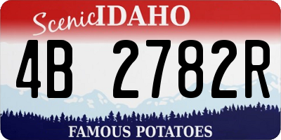 ID license plate 4B2782R