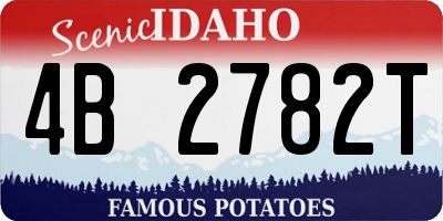 ID license plate 4B2782T