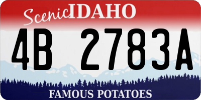 ID license plate 4B2783A