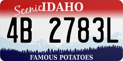 ID license plate 4B2783L