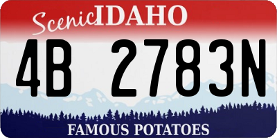 ID license plate 4B2783N