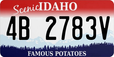 ID license plate 4B2783V