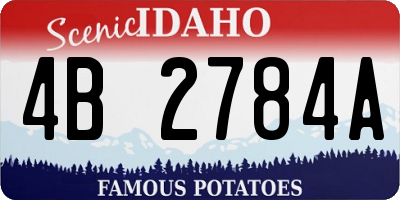 ID license plate 4B2784A
