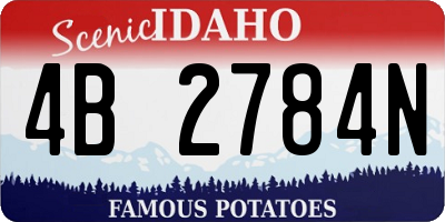 ID license plate 4B2784N