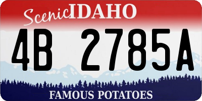 ID license plate 4B2785A