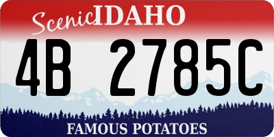 ID license plate 4B2785C