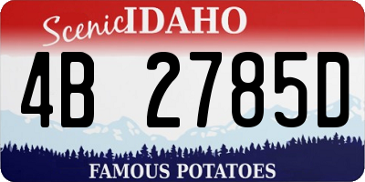 ID license plate 4B2785D