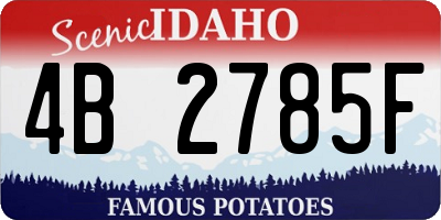ID license plate 4B2785F