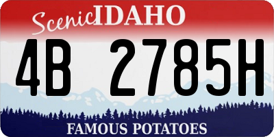 ID license plate 4B2785H