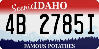 ID license plate 4B2785I