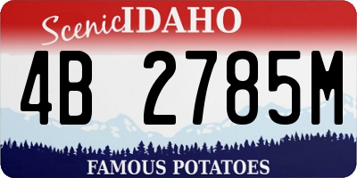 ID license plate 4B2785M