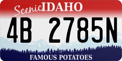 ID license plate 4B2785N