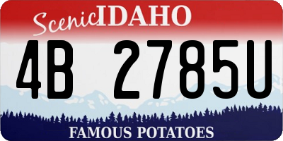 ID license plate 4B2785U