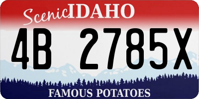 ID license plate 4B2785X