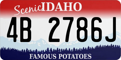 ID license plate 4B2786J
