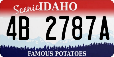 ID license plate 4B2787A