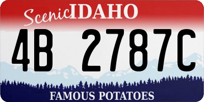 ID license plate 4B2787C