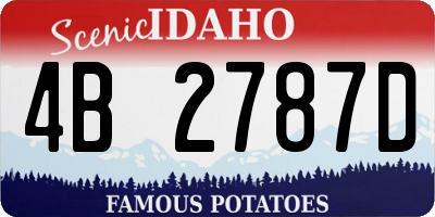 ID license plate 4B2787D