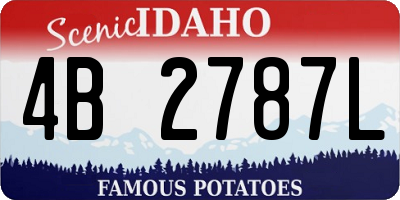 ID license plate 4B2787L
