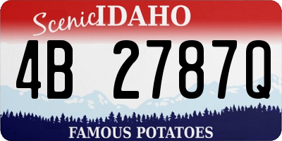 ID license plate 4B2787Q