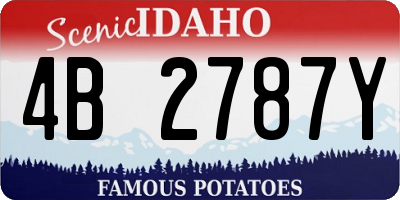 ID license plate 4B2787Y
