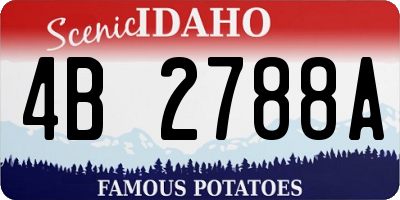 ID license plate 4B2788A