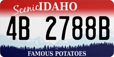 ID license plate 4B2788B