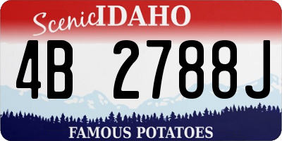 ID license plate 4B2788J