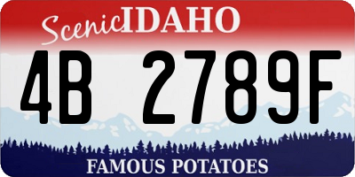 ID license plate 4B2789F