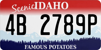 ID license plate 4B2789P