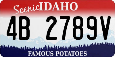 ID license plate 4B2789V