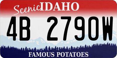 ID license plate 4B2790W