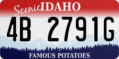 ID license plate 4B2791G