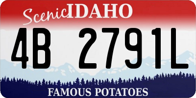 ID license plate 4B2791L