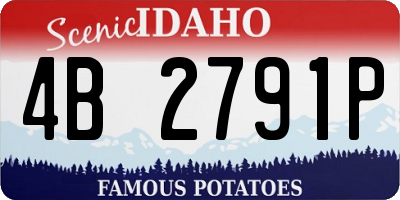 ID license plate 4B2791P
