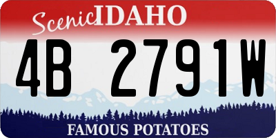 ID license plate 4B2791W