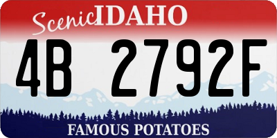 ID license plate 4B2792F