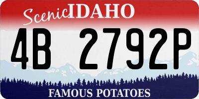 ID license plate 4B2792P