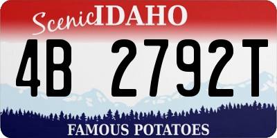 ID license plate 4B2792T