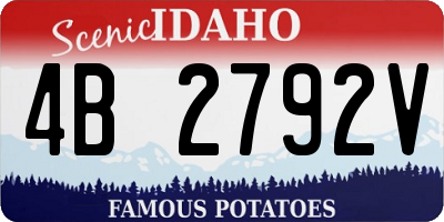 ID license plate 4B2792V