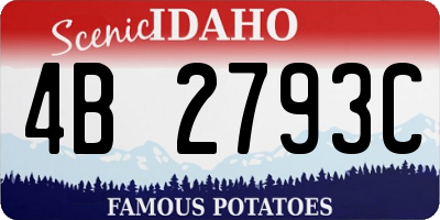 ID license plate 4B2793C