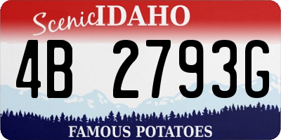 ID license plate 4B2793G
