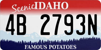 ID license plate 4B2793N