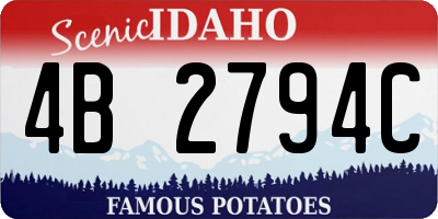 ID license plate 4B2794C